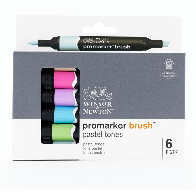 Promarker™ Brush, Pastel Tones, Set of 6