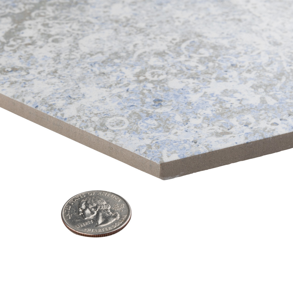 Emotion Hex Grey 9-7/8 in. x 11-1/4 in. Porcelain Floor and Wall Tile