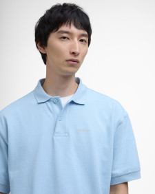 Hexham Oversized Polo Shirt Sky