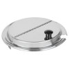 8 ½-inch stainless steel hinged cover with Kool-Touch® handle