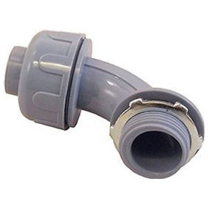 Liquid Tight Connector, Nylon 6, 90°, Rated 125°C, 3/4 in.