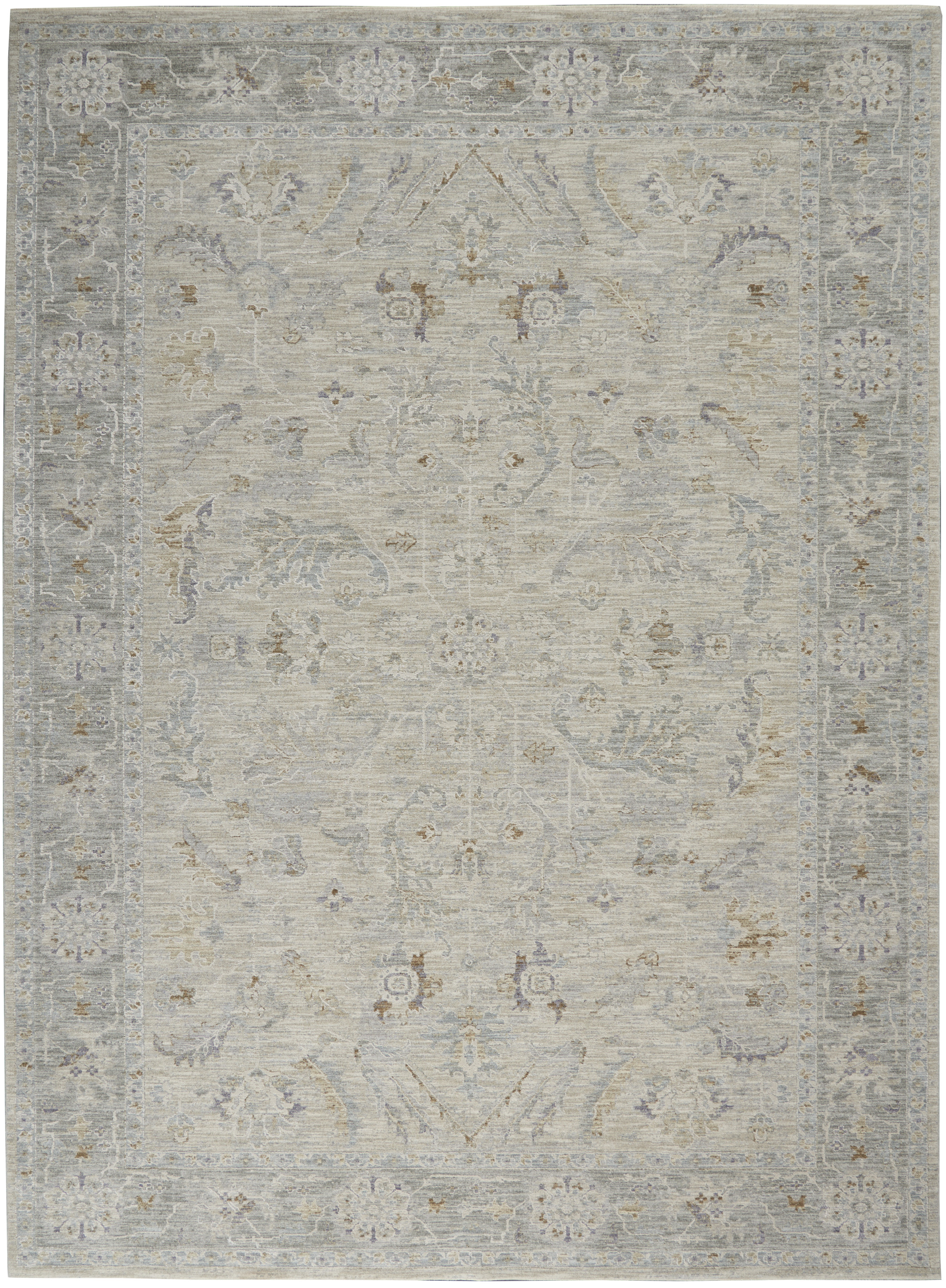 Nourison Infinite 7'10" x 10'4" Light Grey Vintage Indoor Rug