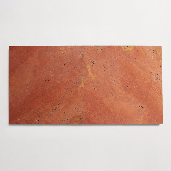 lapidary: grandioso | split field tile | red travertine | honed 