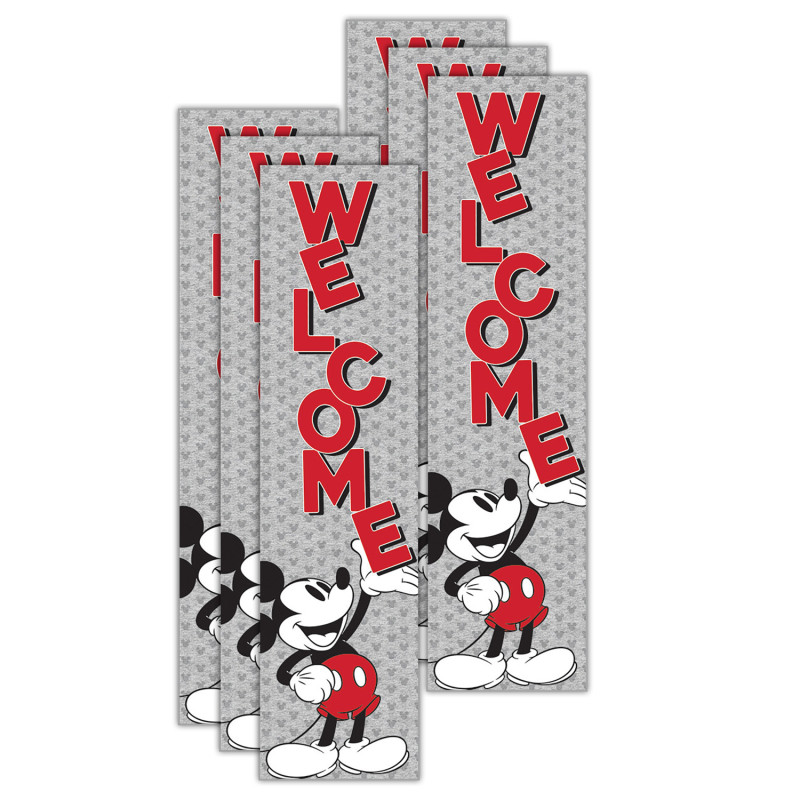 Mickey Mouse® Throwback Welcome Vertical Banner, 12" x 45", Pack of 6