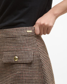 Sophia Wool Mini Skirt Multi Check