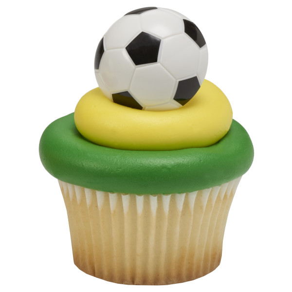3D Soccer Retail Cupcake Rings