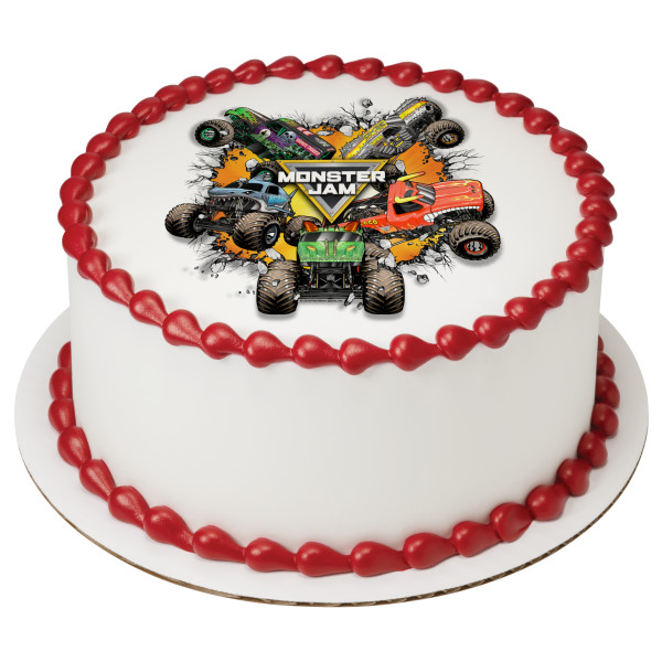 Monster Jam® Monster Trucks PhotoCake® Edible Image®