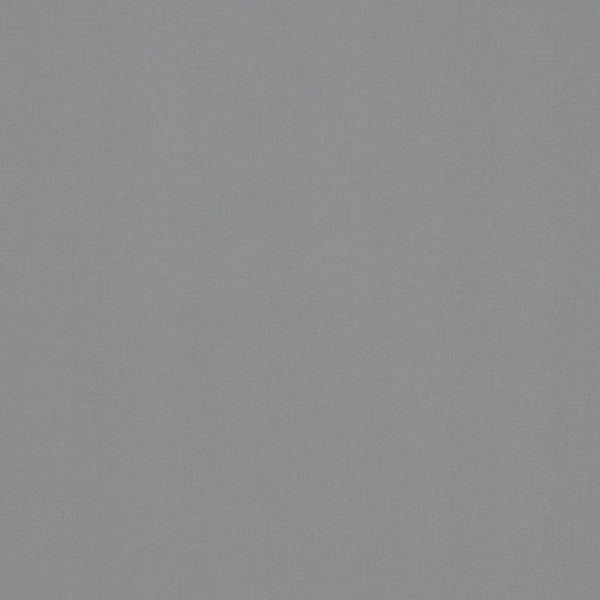 Square plain fabric sample in mid to pale steel grey.