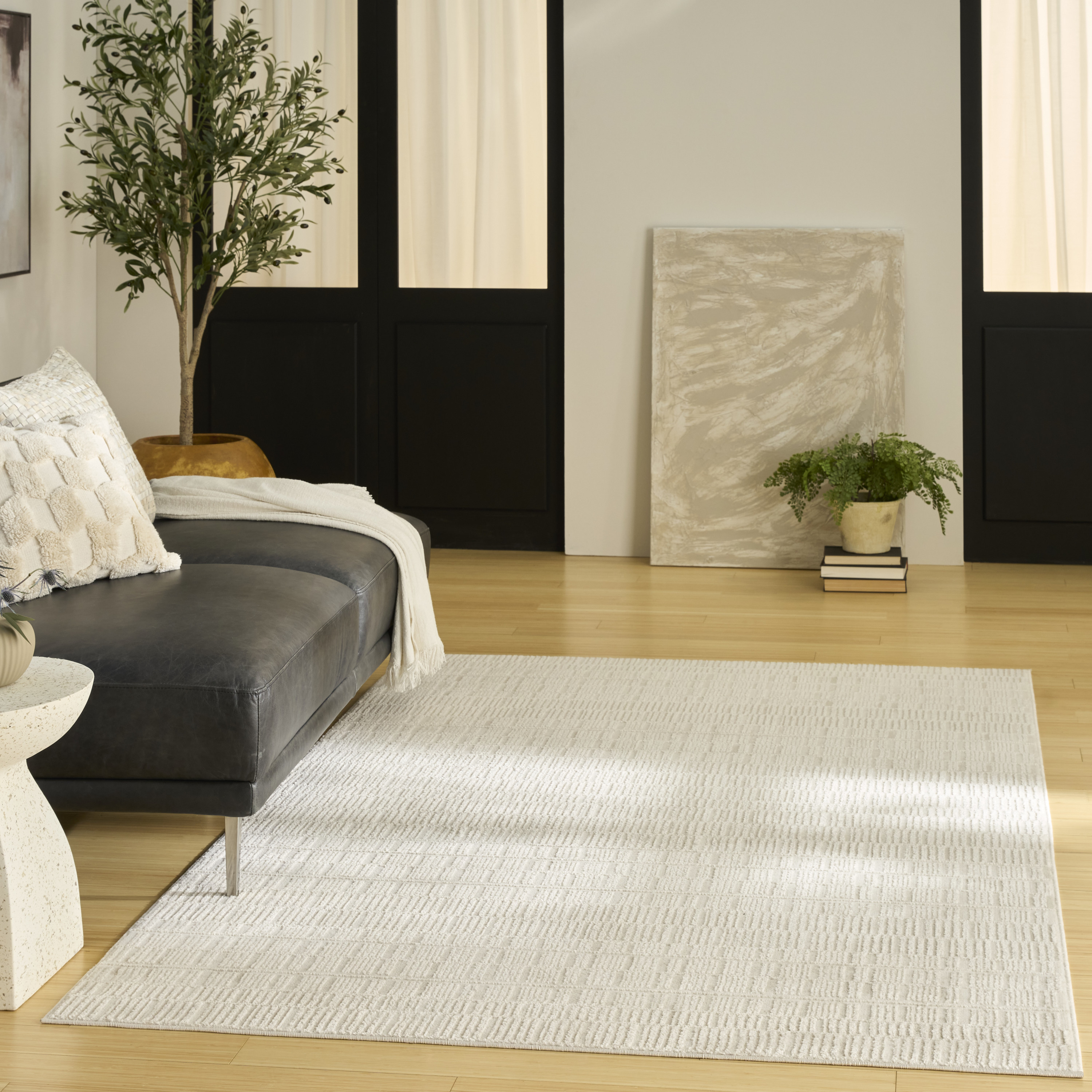 Nourison Nordic 5' x 7' Ivory Modern Indoor Rug