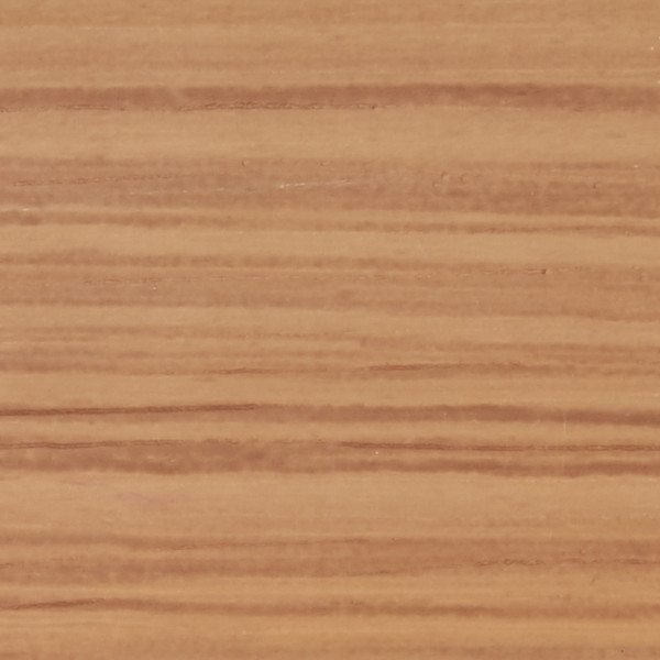 Veneered wood panel with horizontal light-and-dark grain, lying flat and filling the frame, under warm even indoor lighting, no other objects or context visible.