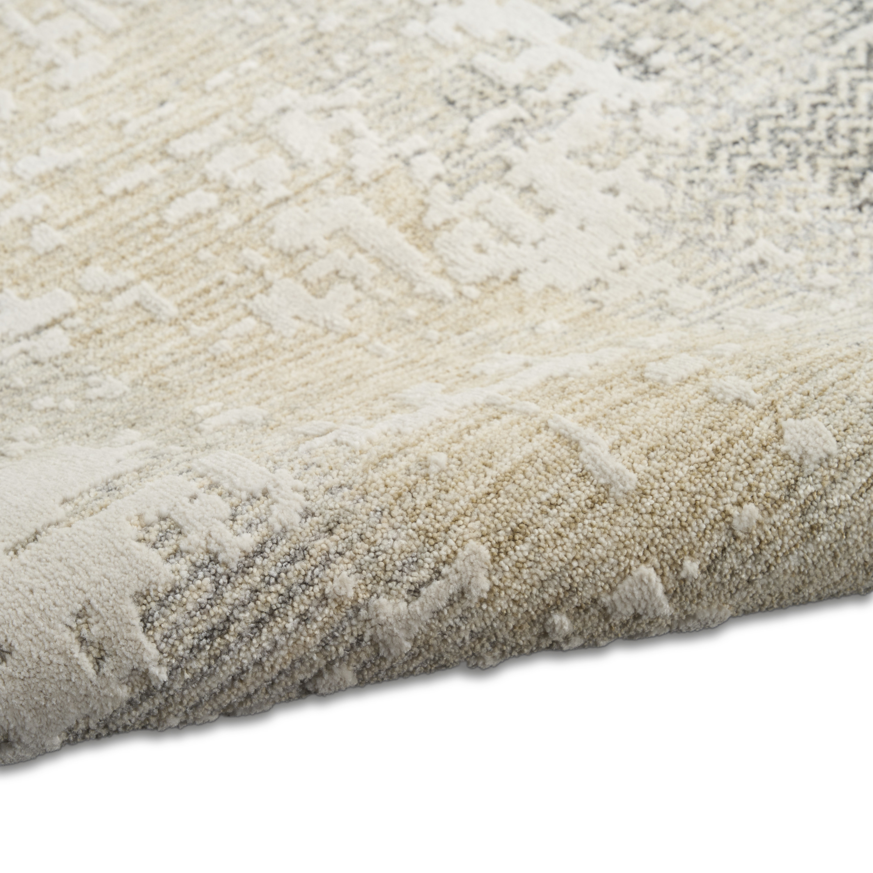 Calvin Klein CK078 Summit 5'3" x 7'9" Cream Ivory Modern Indoor Rug