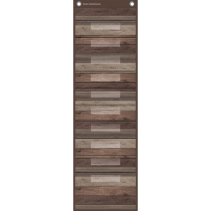 Dark Wood Design 10 Pocket File Storage Pocket Chart, 14" x 58"