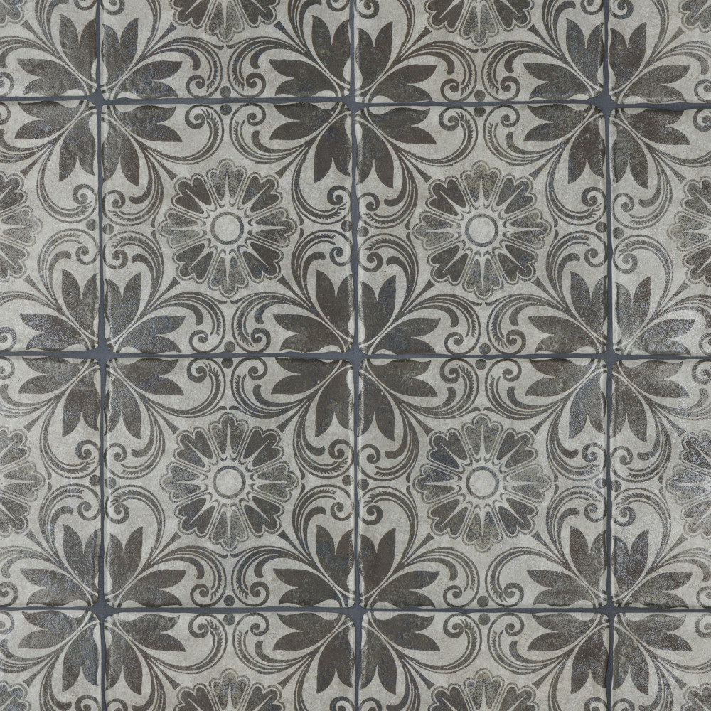 Costa Cendra Decor Dahlia 7.75x7.75 Square Ceramic Floor and Wall Digital Pattern