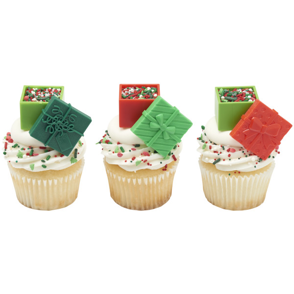 Fillable Festive Presents Cupcake Rings