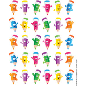 Pencil Smiley Faces Theme Stickers, Pack of 120