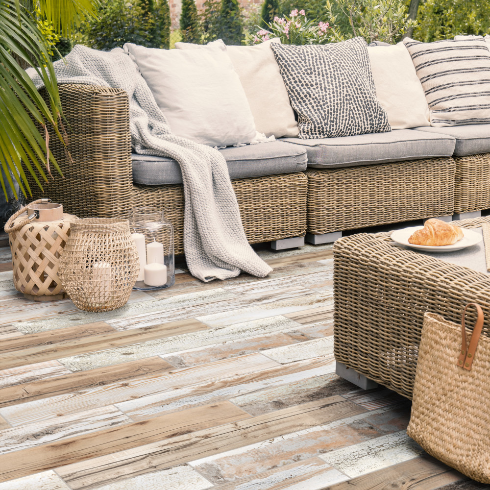 Unique 6 in. x 35-7/8 in. Porcelain Floor and Wall Tile