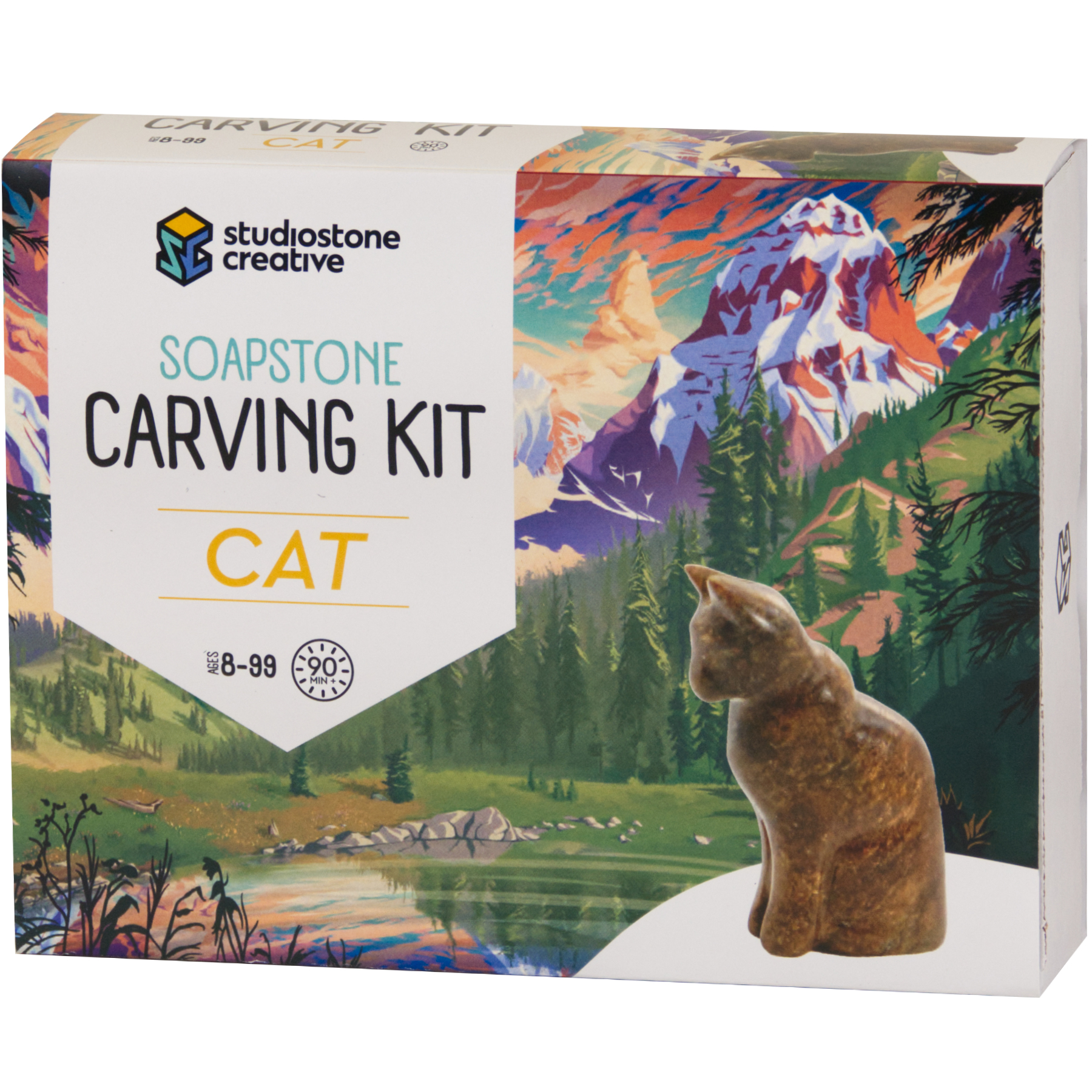Studiostone Creative Cat Soapstone Carving Kit image number null