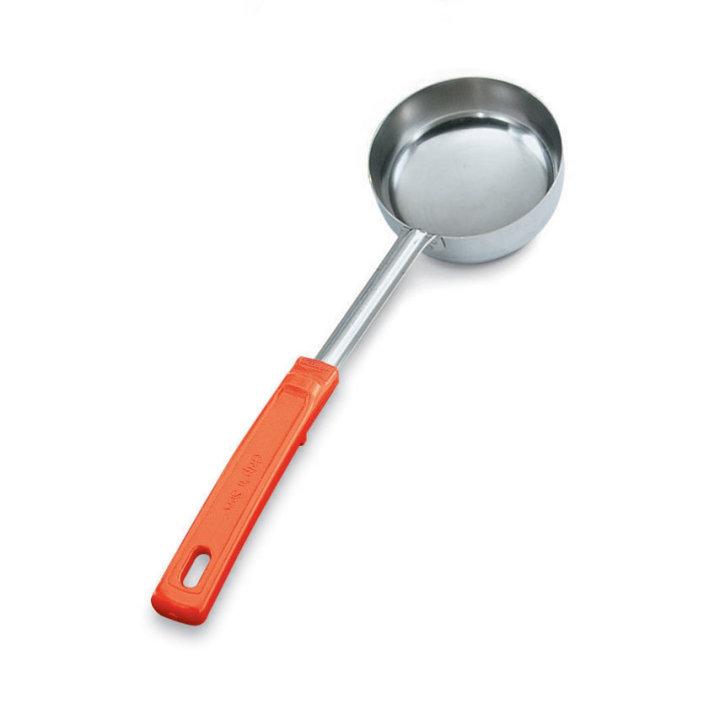 8-ounce solid round Spoodle® utensil with orange Grip ‘n Serv® handle