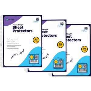 Sheet Protectors, Heavyweight Top Loading, Clear, 50 Pack, 3 Packs