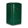 Rubbermaid Commercial, Plaza, 50 gal, Resin, Green, Square, Receptacle