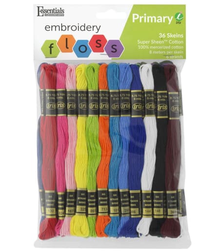 Embroidery Floss 36 Skeins - Primary