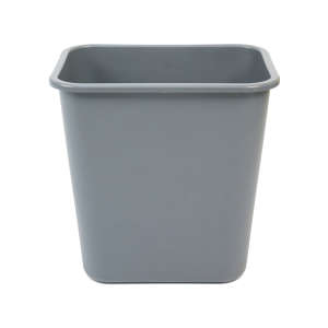 Hillyard, 7gal, Plastic, Gray, Rectangle, Receptacle
