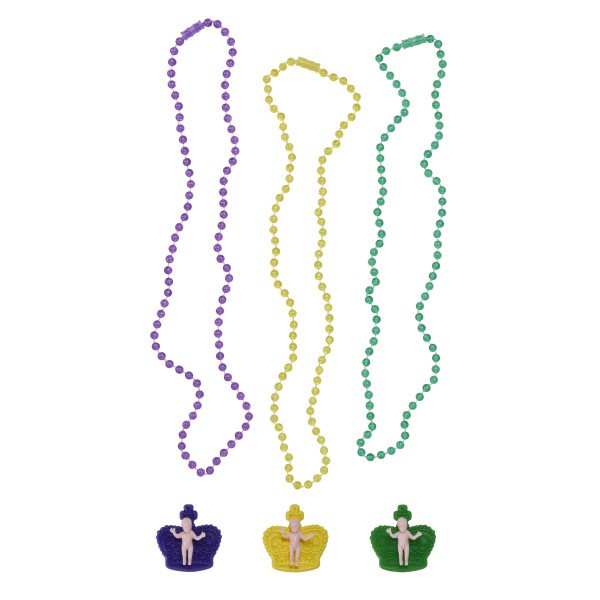 Mardi Gras Baby Crown Necklace Set Layon