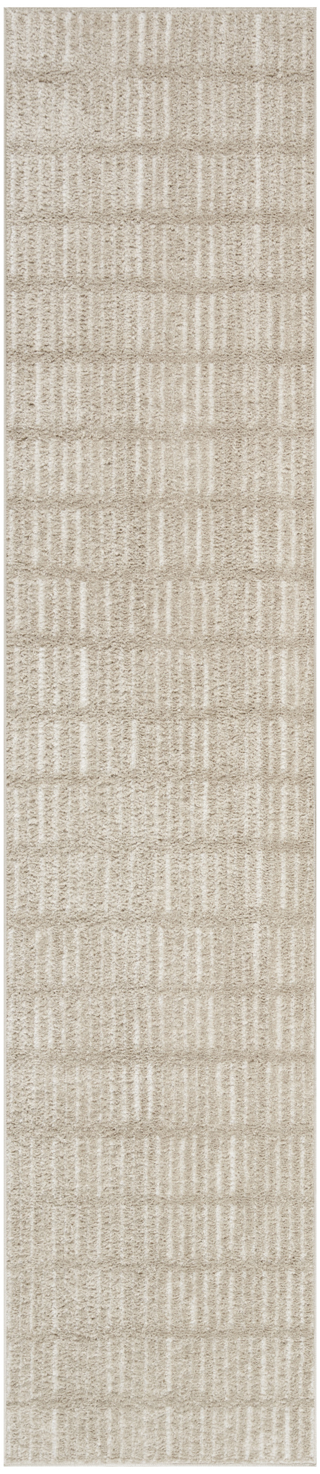 Nourison Modern Comfort 2'2" x 10' Grey Ivory Scandinavian Indoor Rug