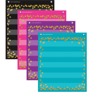 Confetti Colorful Magnetic Mini Pocket Charts, 14" x 17"
