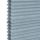 A light-blue honeycomb (cellular) blind, hexagonal cells visible along the left edge; closed into uniform horizontal pleats, blocking view and filtering light, shown in a close-up with soft, neutral lighting.