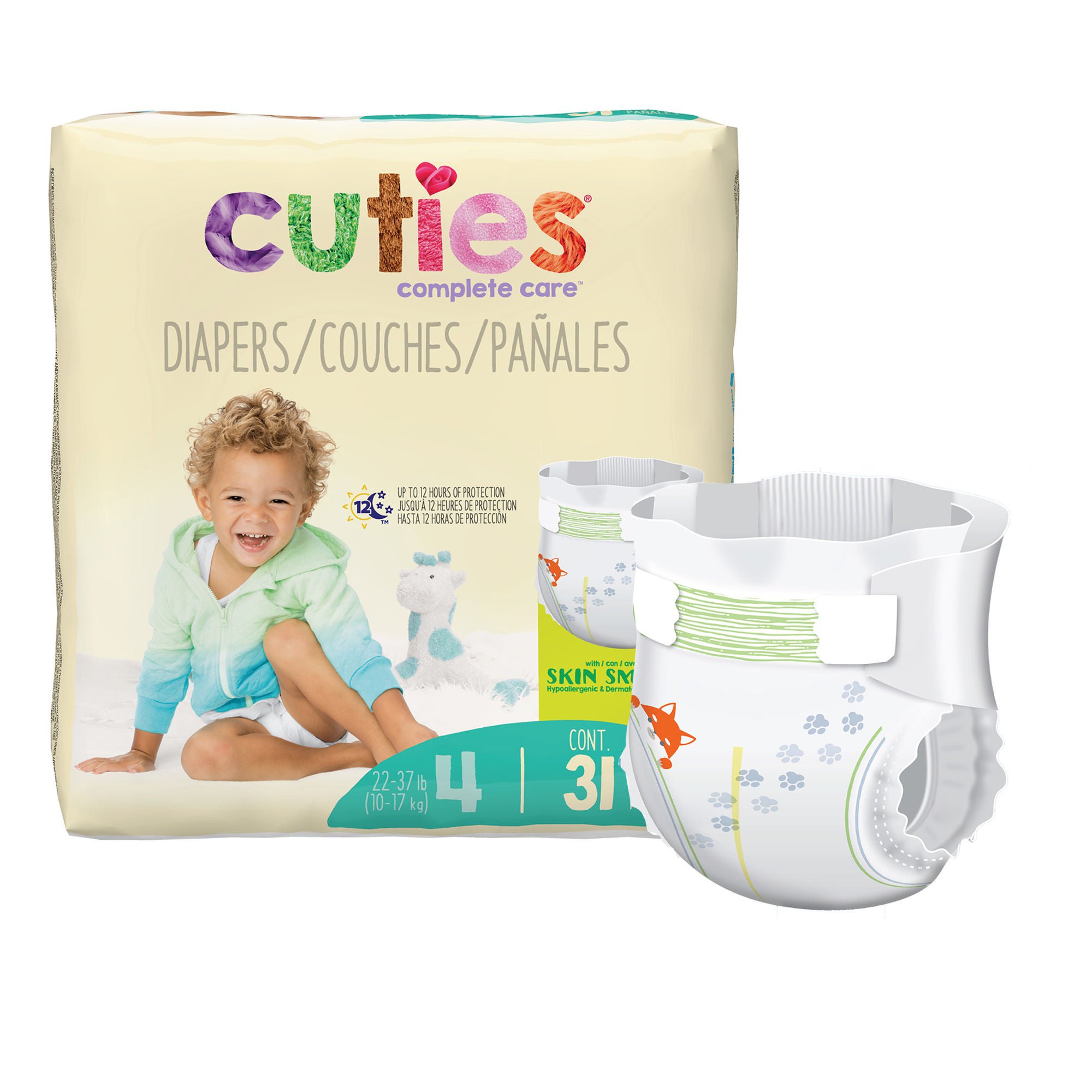 Cuties® Premium Diaper, Size 4