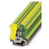 Ground Terminal Block Screw Connection 24-10 AWG 6.2mm W Green/Yellow