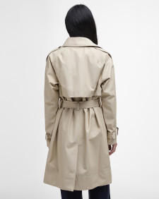 Maia Showerproof Trench Coat Light Sand/Rosemary Tartan