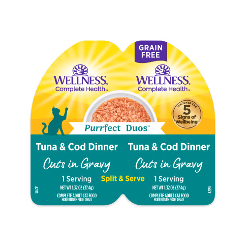 Wellness Complete Health Purrfect Duos Tuna & Cod Front packaging
