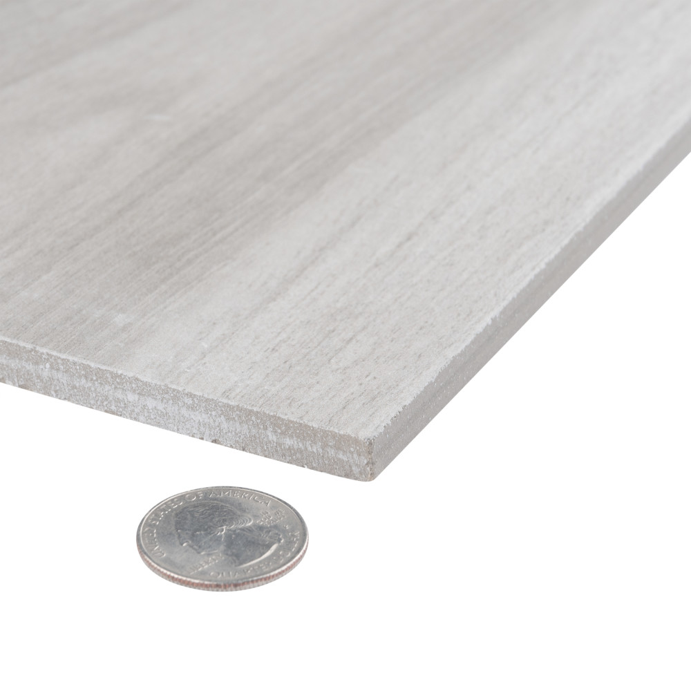 Mt Royale Grey 6 in. x 35-1/2 in. Porcelain Floor and Wall Tile