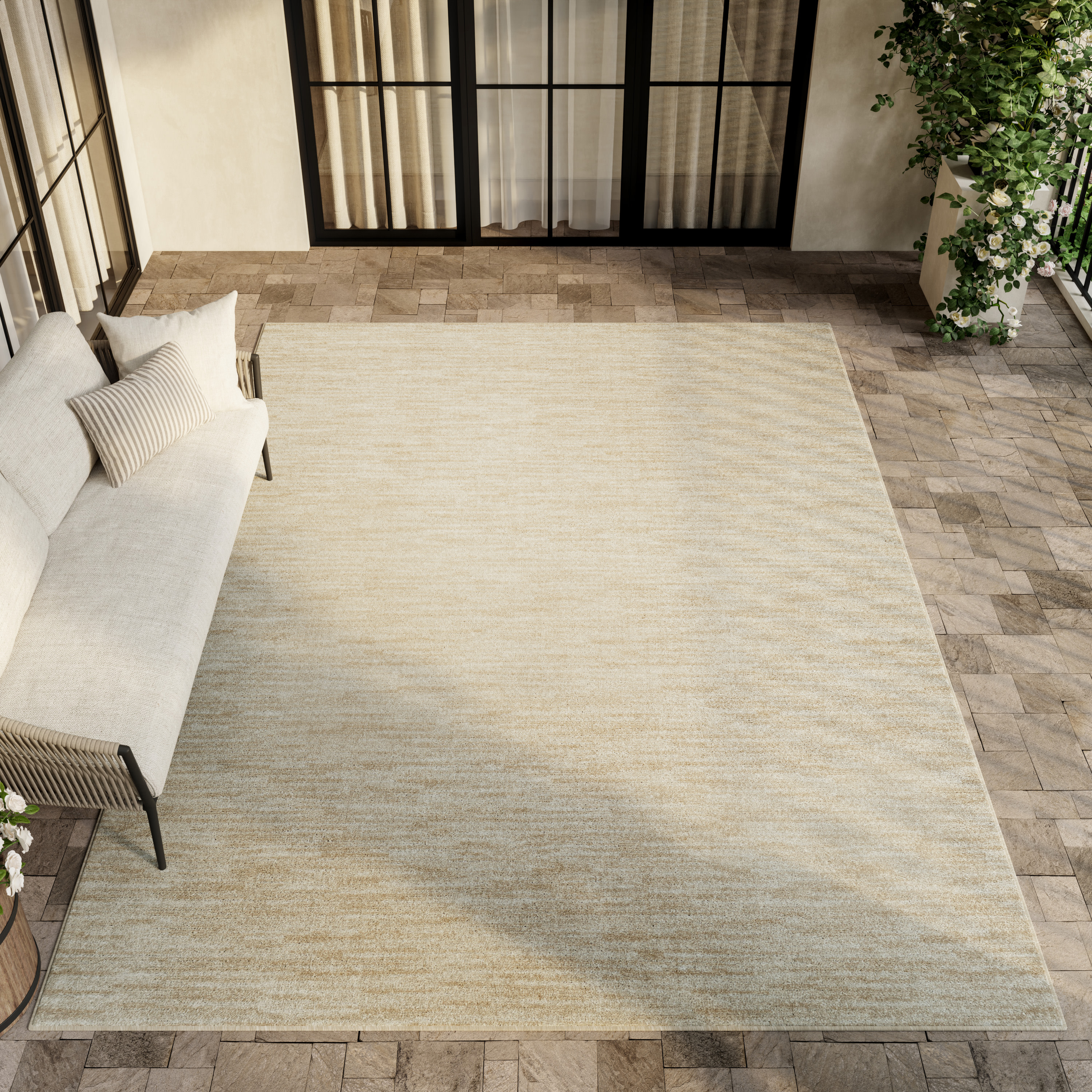 Nourison Nourison Essentials 8' x 10' Ivory Beige Outdoor Rug