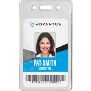 Proximity Badge Holders, Vertical, Clear, Pack of 50