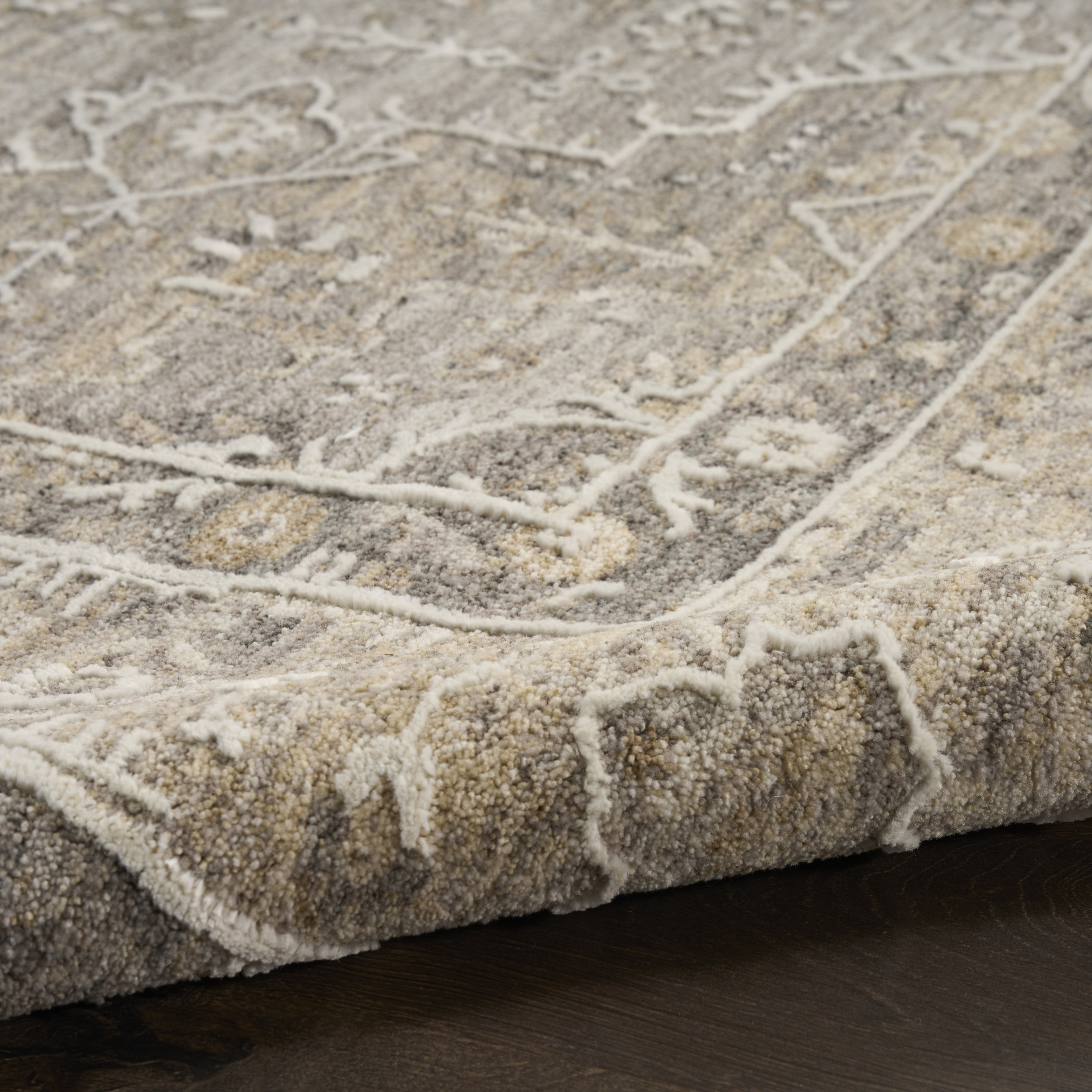 Nourison Retreat 9'6" x 13'2" Grey Vintage Indoor Rug