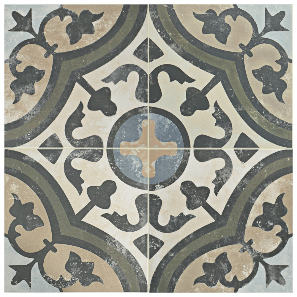 Evoque Carthusian 9.75x9.75 Square Porcelain Floor and Wall Digital Pattern