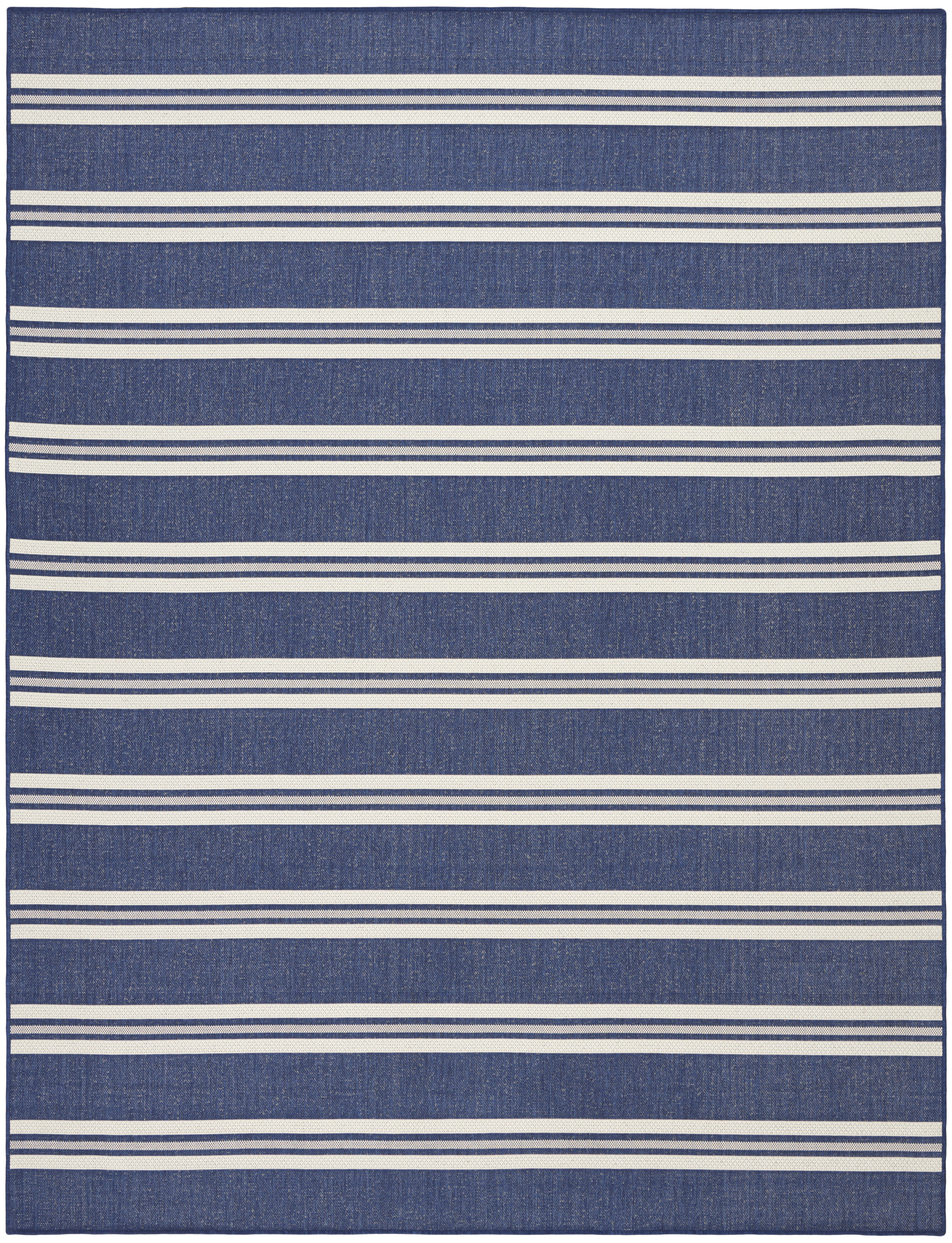 Nourison Horizon Indoor/Outdoor 9' x 12' Navy Modern Rug
