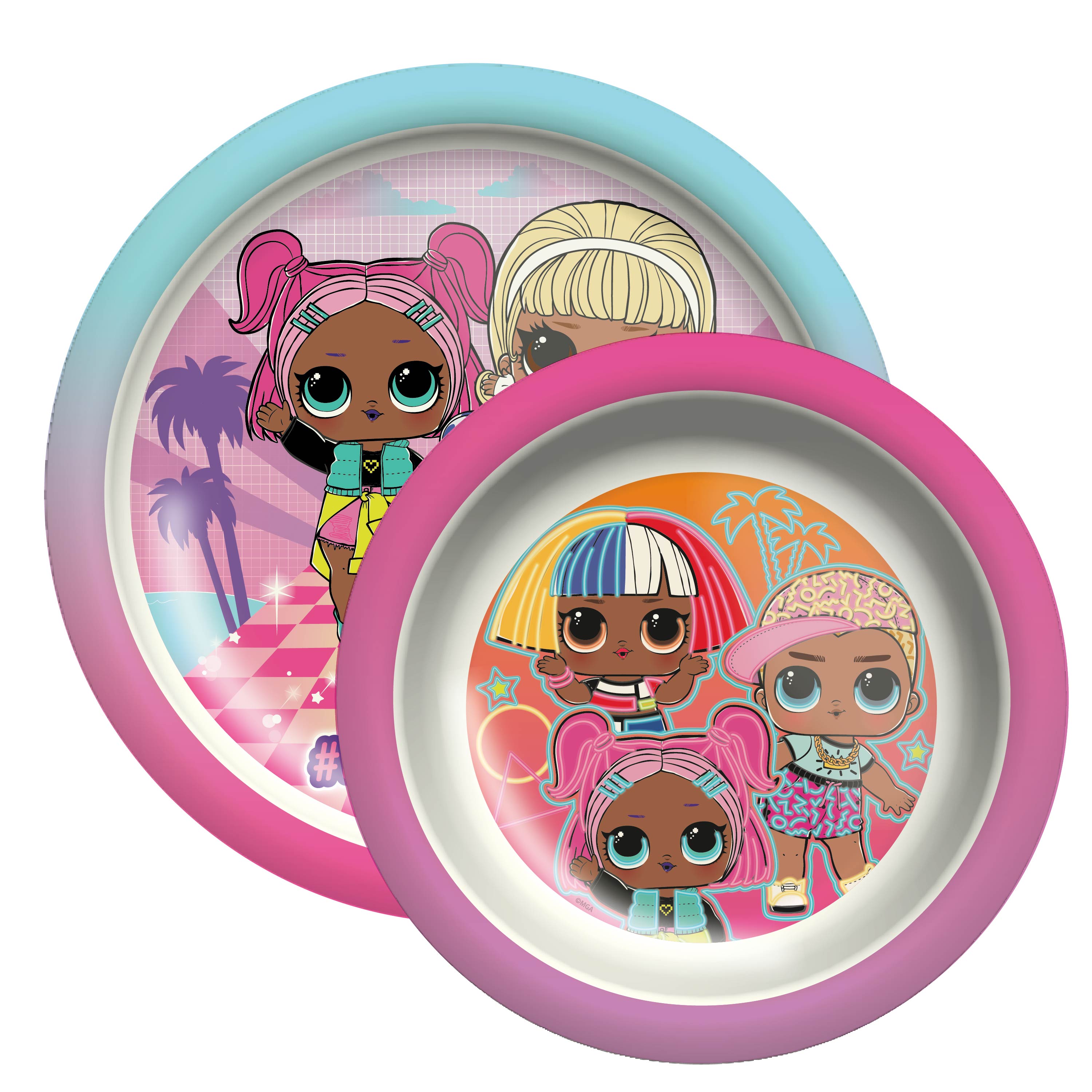LOL Surprise Kids Plate and Bowl Set, Favorite Characters, 2-piece set slideshow image 2 LOL Surprise Kids Plate and Bowl Set, Favorite Characters, 2-piece set slideshow image 2