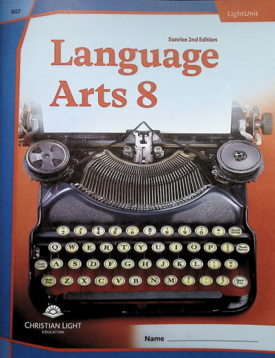 Language Arts LightUnit 807 Sunrise 2nd Edition