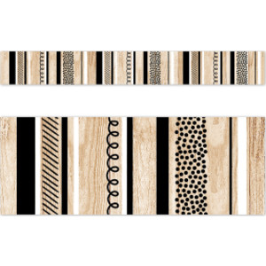 Core Decor Stripes and Doodles on Wood EZ Border, 48 Feet
