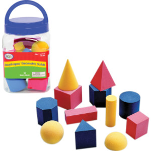 Foam Geometric Solids, 12 Pieces