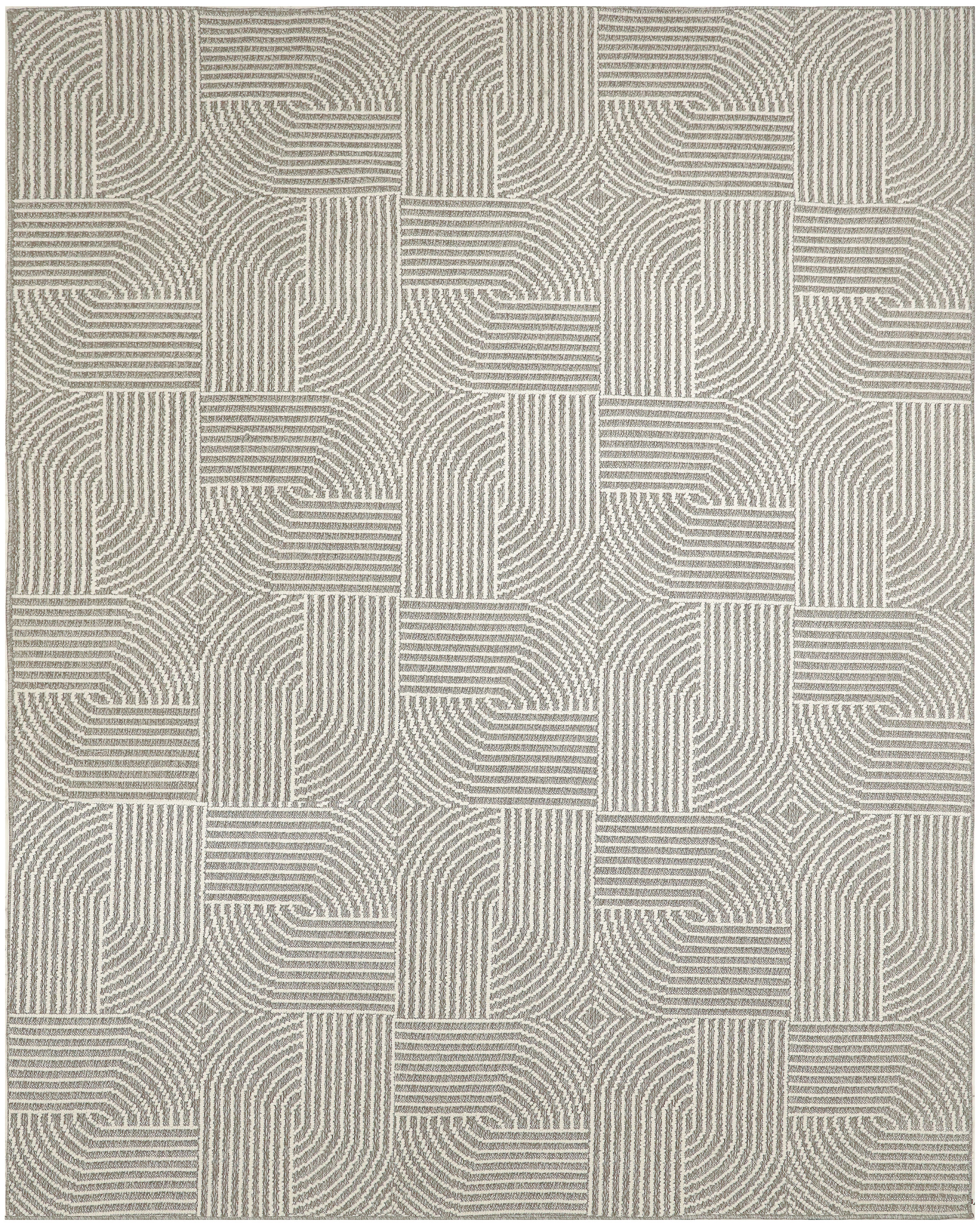 Nourison Natural Texture 7'10" x 9'10" Grey Ivory Modern Indoor Rug