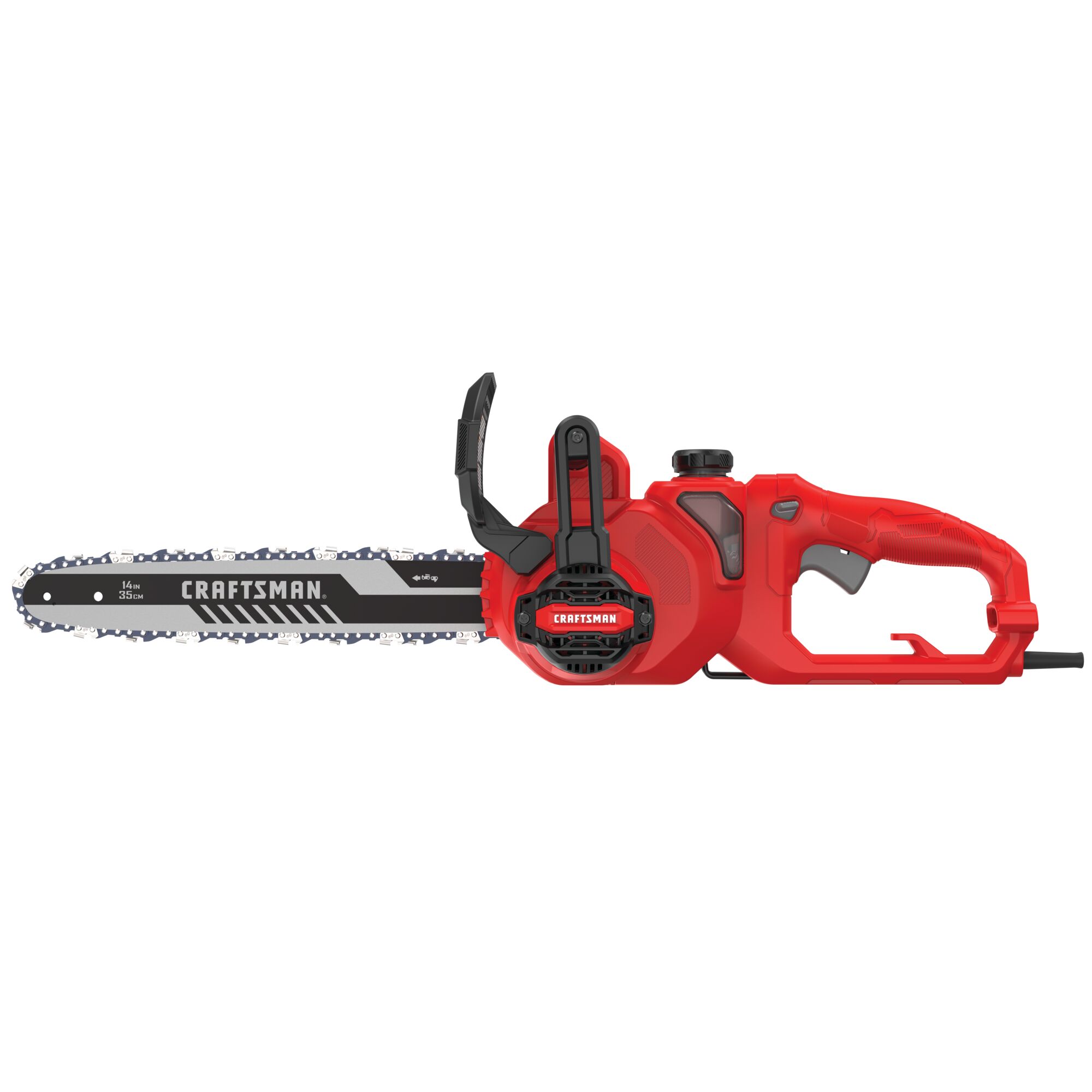 Profile of 8 amp 14 inches corded chainsaw .