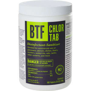 National Chemicals, BTF® Chlor-Tab Sanitizer, 100 Tablets/Bottle