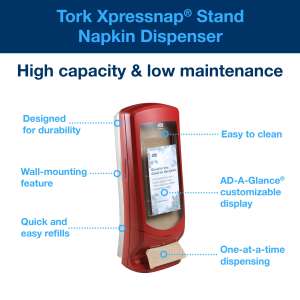 Tork, N4 Xpressnap Stand,  Napkin Dispenser, Red