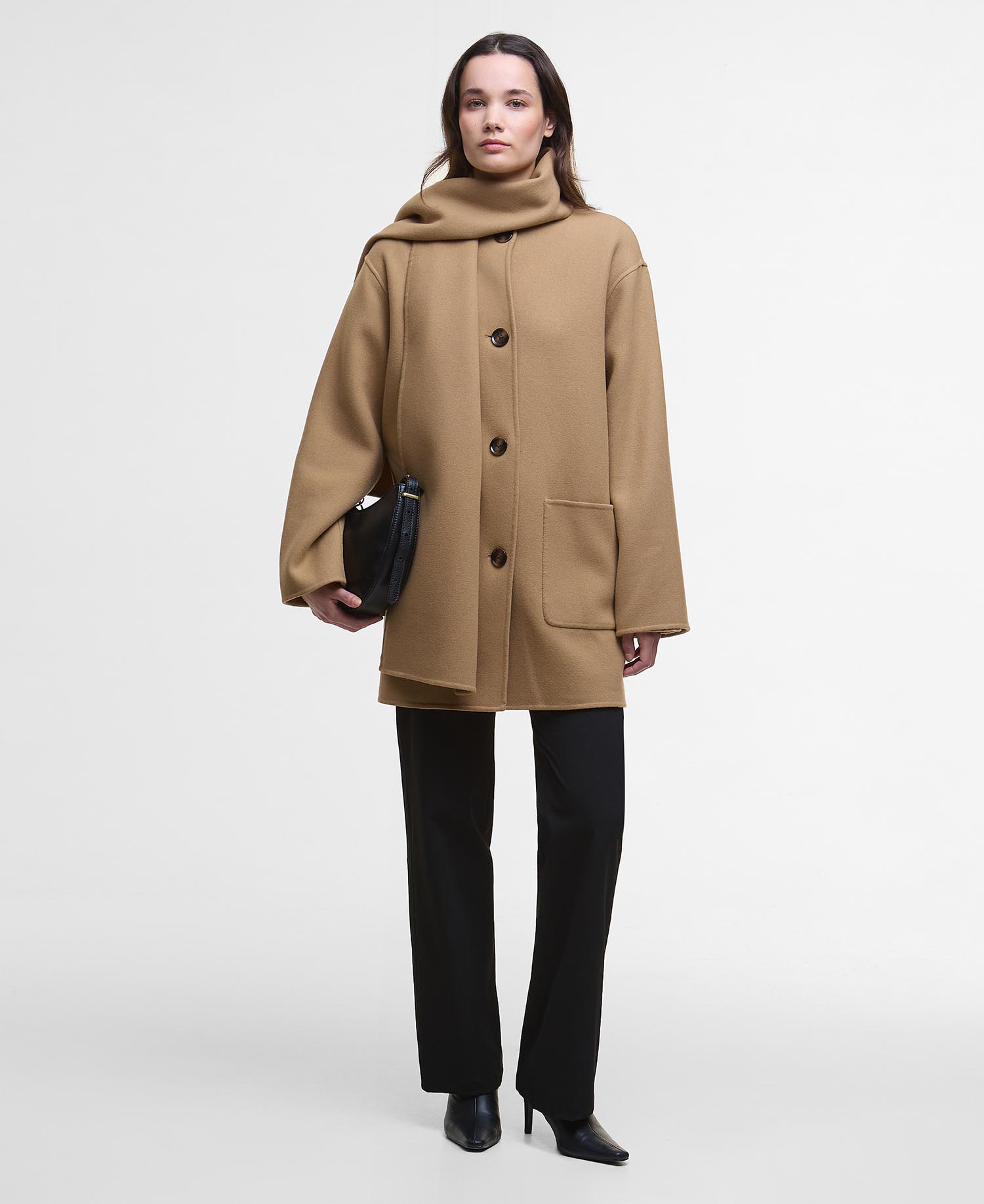 Clementine Wool Scarf Coat image number 1
