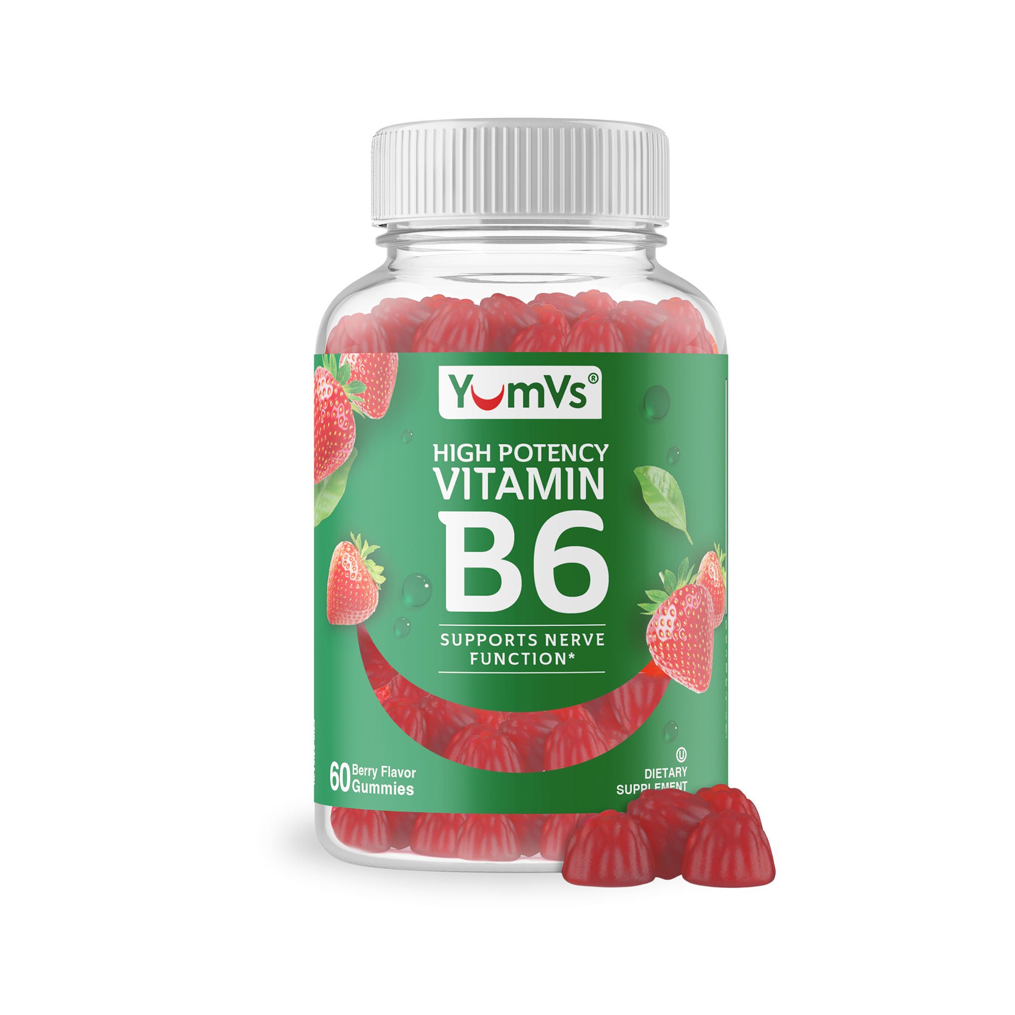 YumVs® Vitamin B-6 High Potency Gummies, Berry Flavor